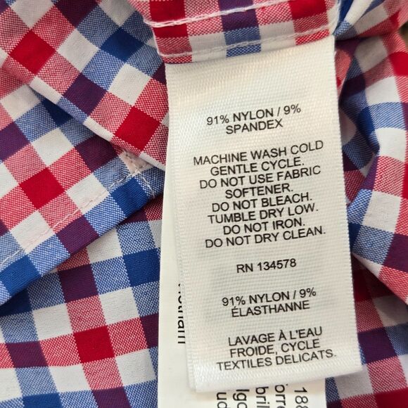 Vineyard Vines Performance Mens Small Tucker Shirt Classic Fit Stretch Gingham - Picture 7 of 9